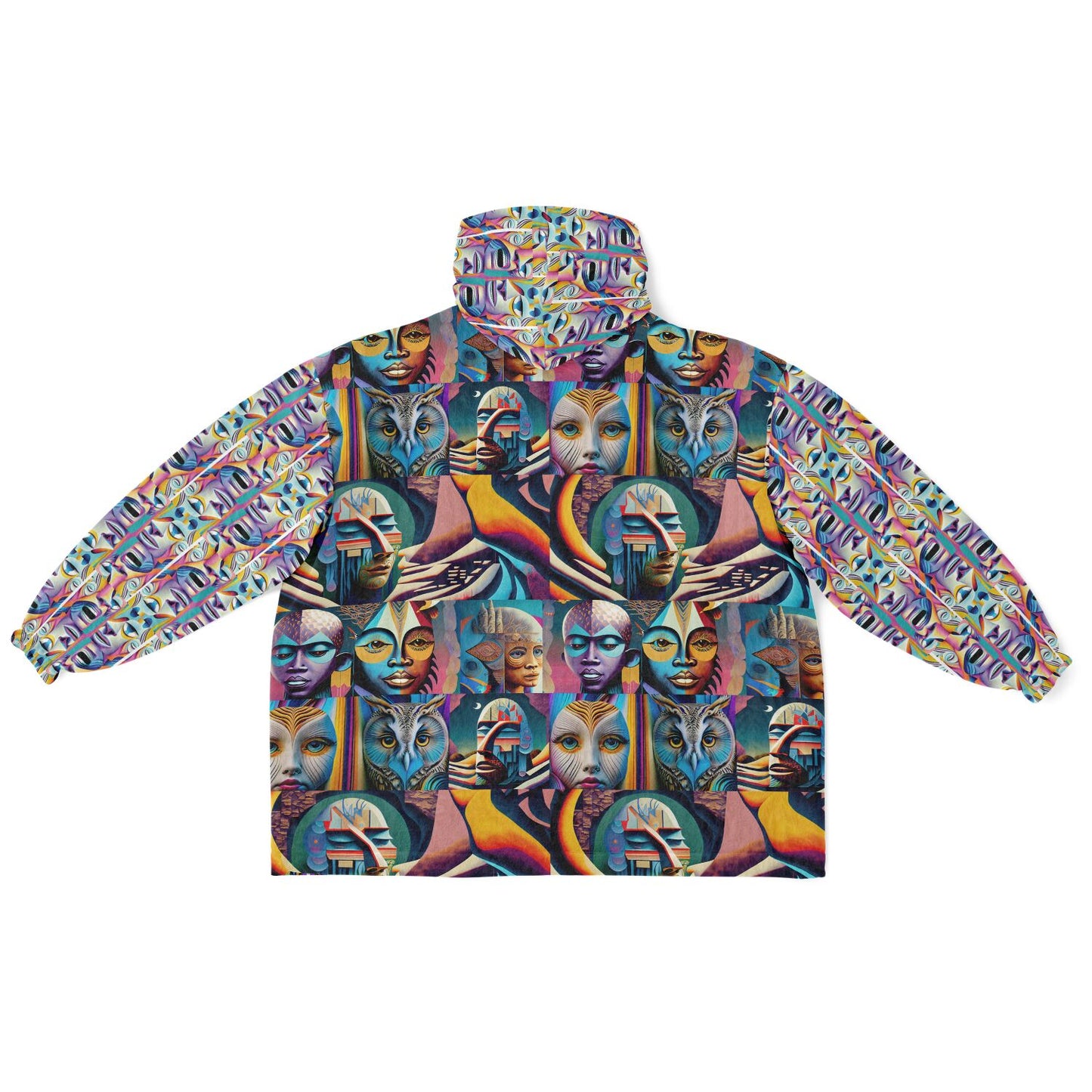 Snug Hoodie Economy - AOP Kukloso Cubist Faces No 8 - Free Shipping