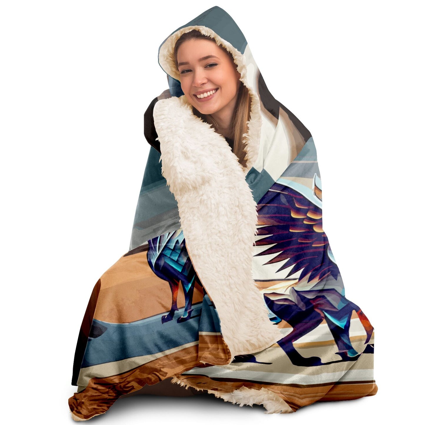 Hooded Blanket - AOP Kukloso Gryphons on Guard Free Shipping