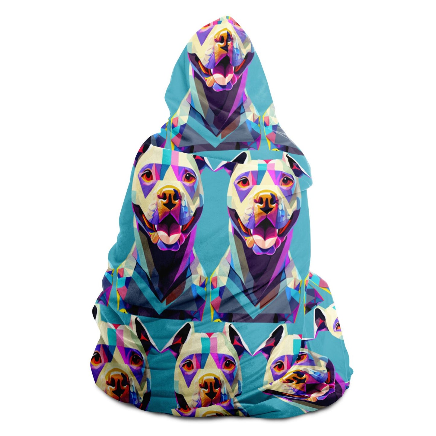 Hooded Blanket - AOP KUkloso Cubist Pit Bull Dog No 2 - Free Shipping