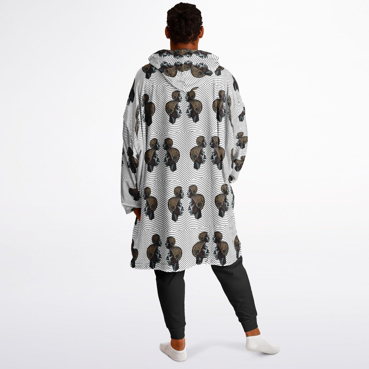 Snug Hoodie Economy - AOP Kukloso Cubist Faces No 43 - Free Shipping