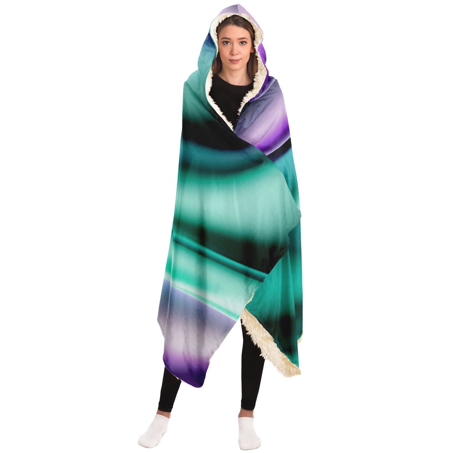Hooded Blanket - AOP Kukloso Color Flows No 10 - Free Shipping