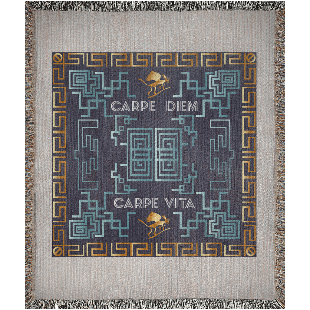 Woven Blankets Kukloso Mandala Kuklos No 4383 'Carpe Diem' - Free Shipping