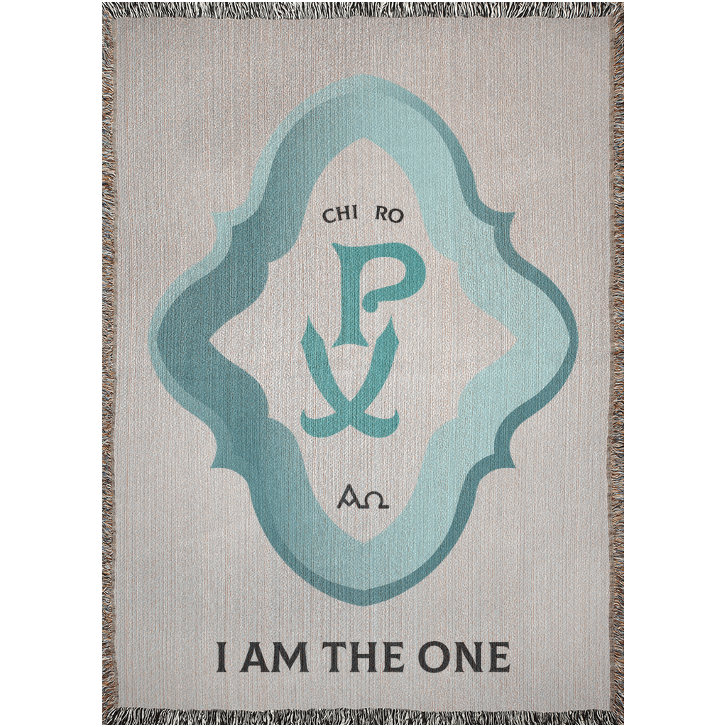 Woven Blankets Kukloso PX Chi Ro Christogram- "I Am The One" - Free Shipping