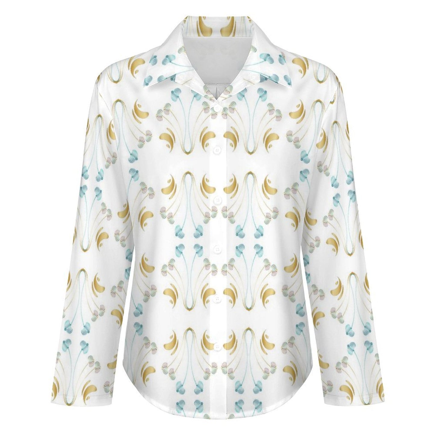 Long Sleeve Shirt Blouse Kukloso Abstract No 1168.3