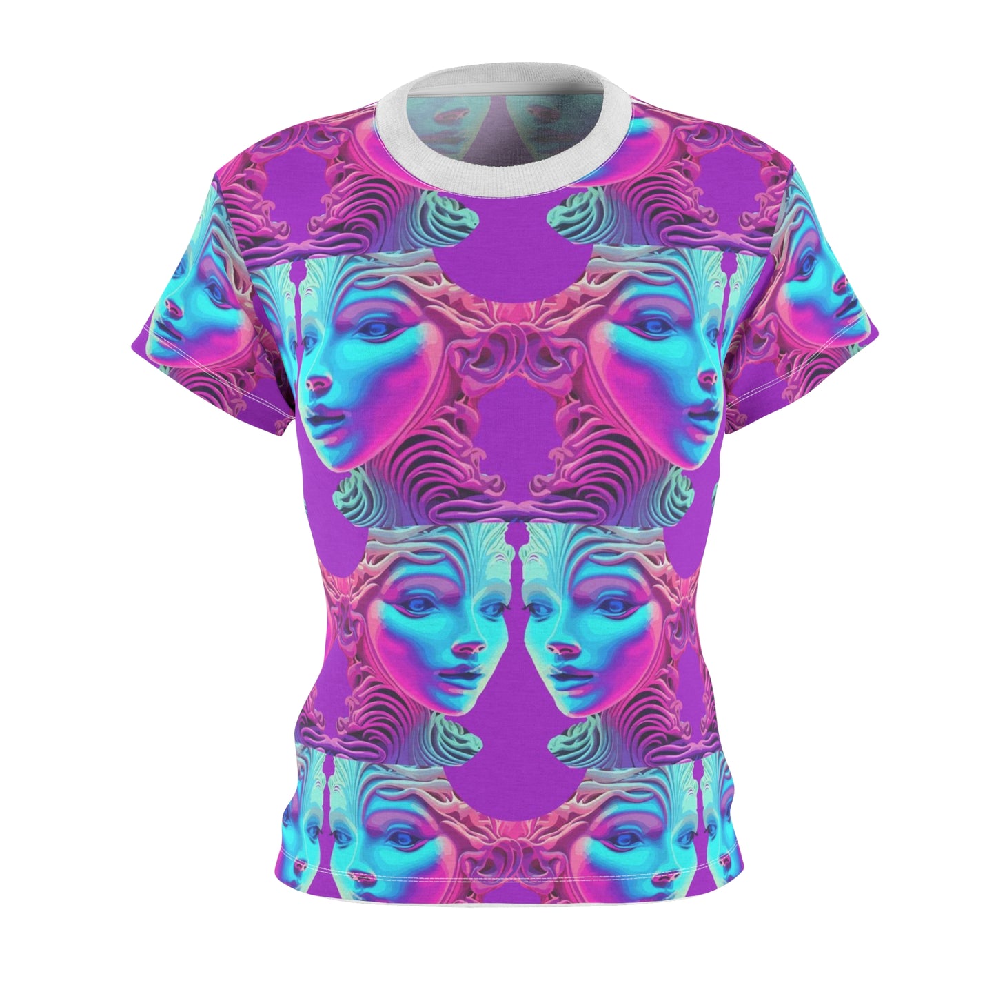 Women's Cut & Sew Tee (AOP) Kukloso Space Face No 14 - Free Shipping