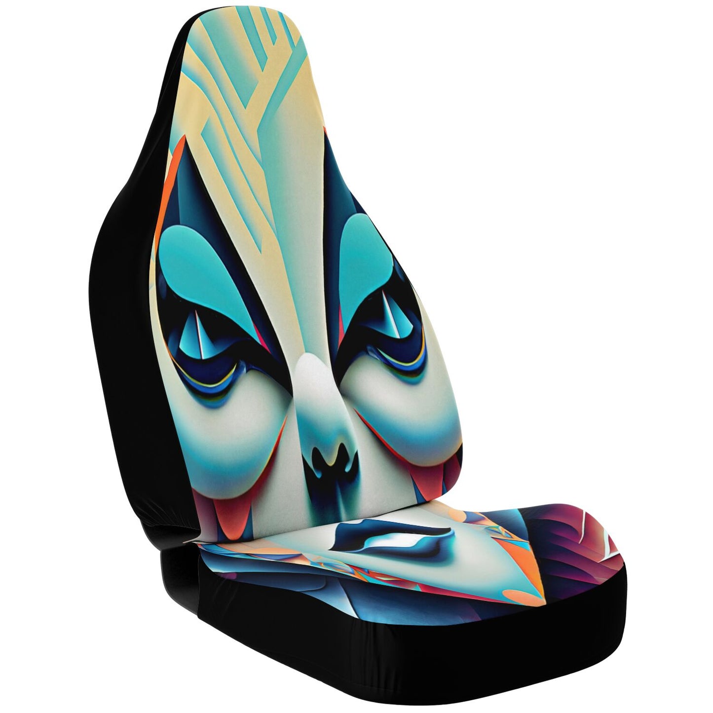Car Seat Cover - AOP Kukloso Cubist Faces series No 10 - Free Shipping
