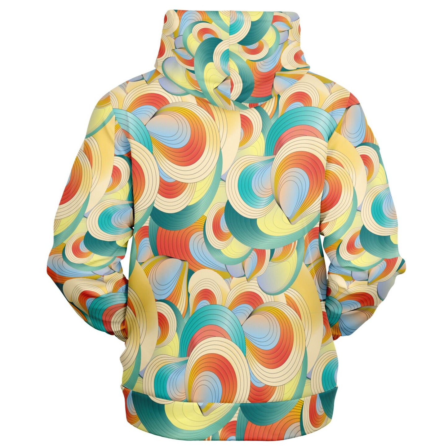 Fashion Zip-Up Hoodie - AOP Kukloso Ice Cream Swirls No 60 Multicolored - Free Shipping