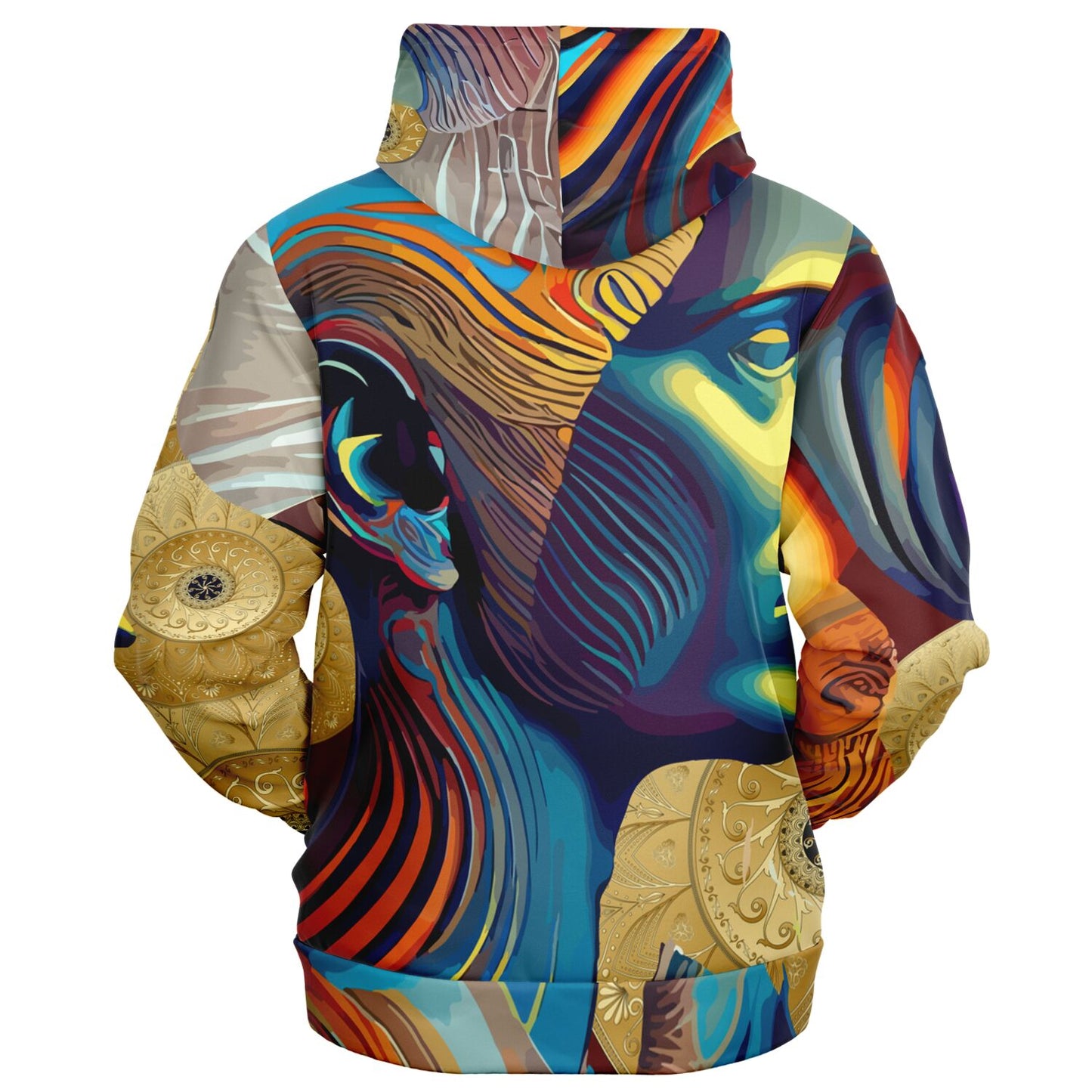 Fashion Zip-Up Hoodie - AOP Kukloso Cubist Faces No 18 - Free Shipping