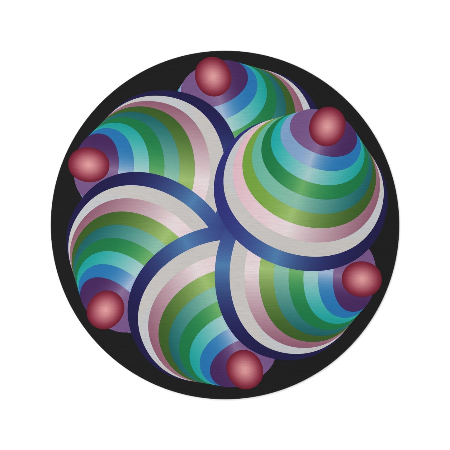 Round Rug Kukloso Ice Cream Swirls No 8 Free Shipping