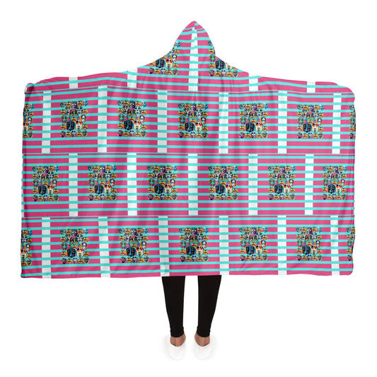 Hooded Blanket - AOP Kukloso Cubist Faces No 35 - Free Shipping