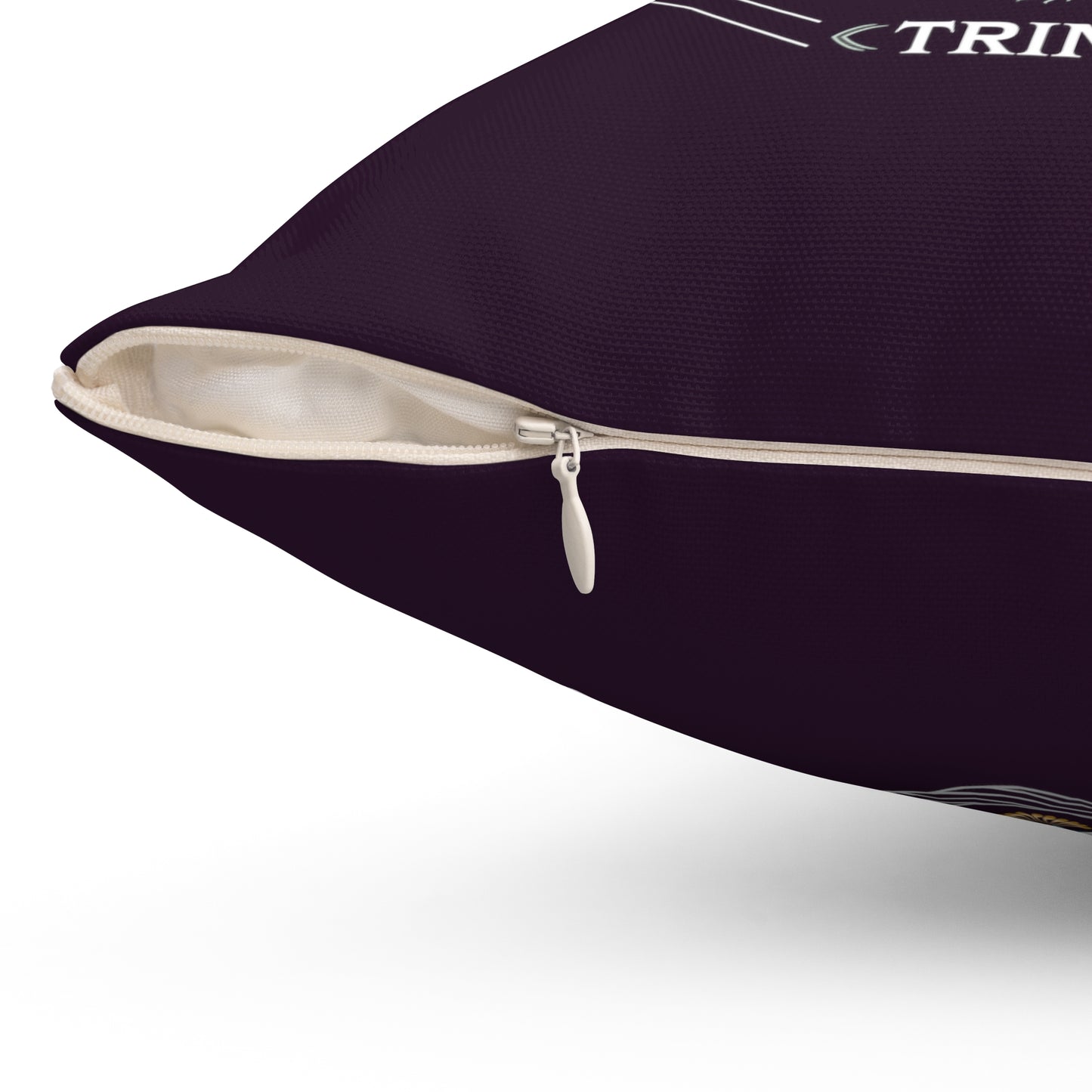 Spun Polyester Square Pillow Kukloso 'Deus Trinitas', Psalm 106.3 / Dominus Patri, Soli Deo Gloria, Several Bible Verses, Dark Purple - Free Shipping