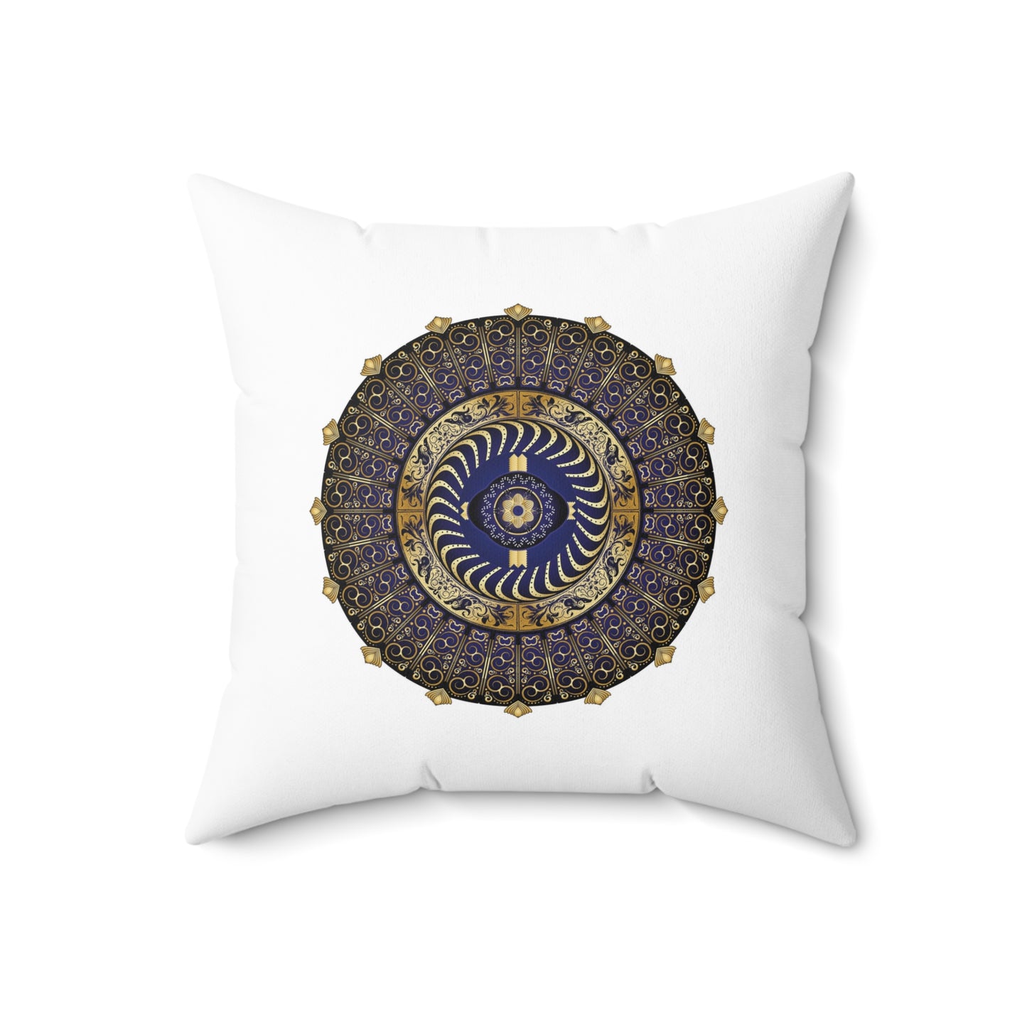 Spun Polyester Square Pillow Kukloso Mandalas No 2987 & 2627 - Free Shipping