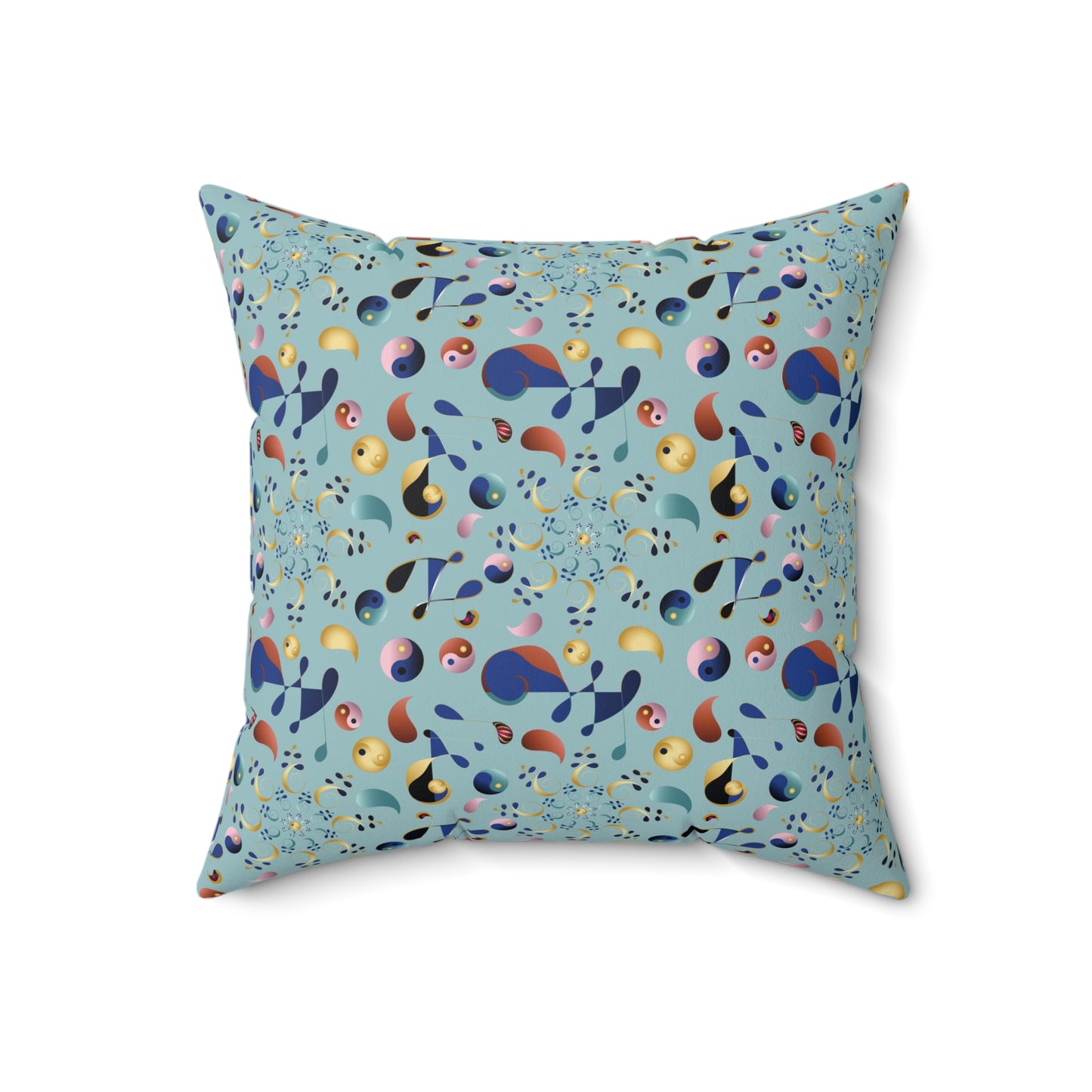 Spun Polyester Square Pillow Kukloso 'Melange de fleuron' No 1 - Free Shipping