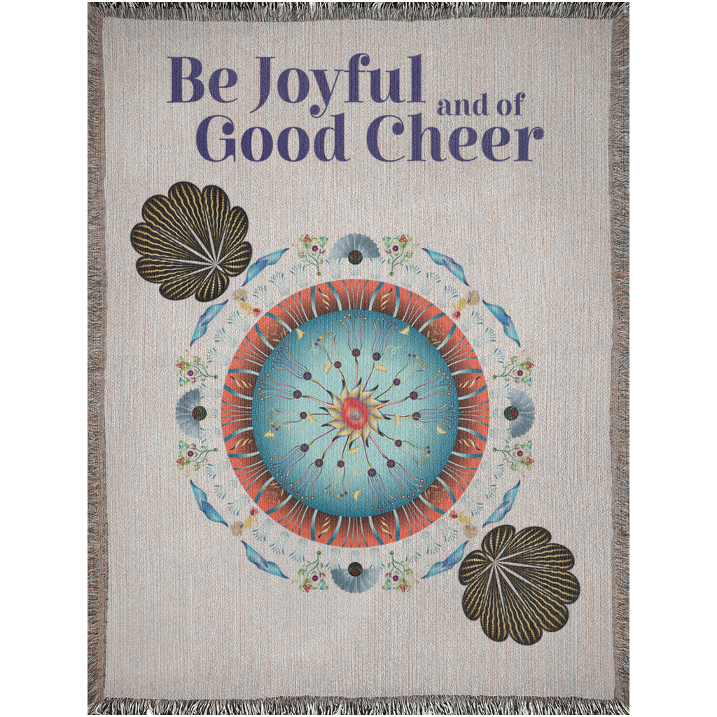 Woven Blankets Kukloso OVC No 4136 'Be Joyful and of Good Cheer' - Free Shipping