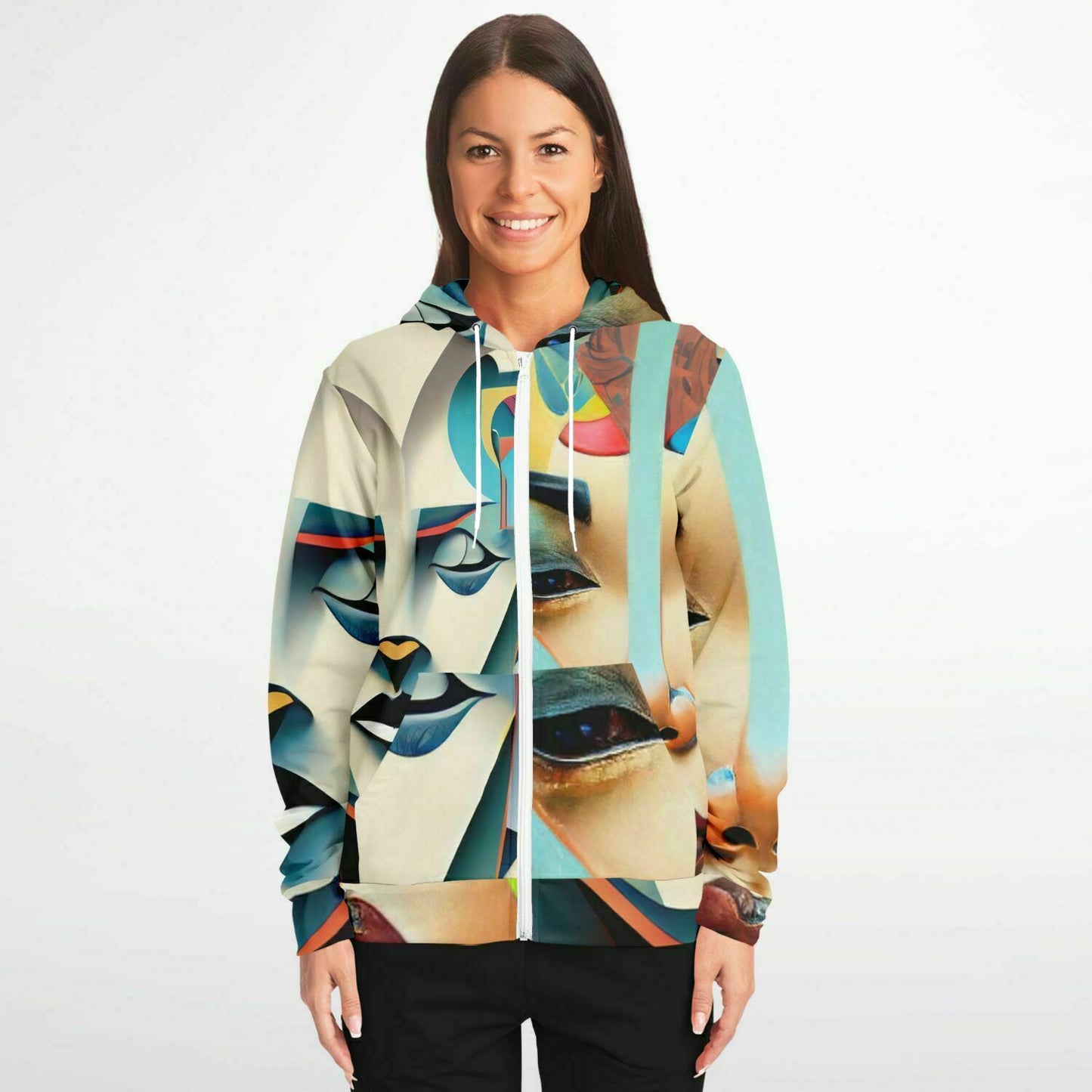 Fashion Zip-Up Hoodie - AOP Kukloso Ancients series No 11 - Free Shipping