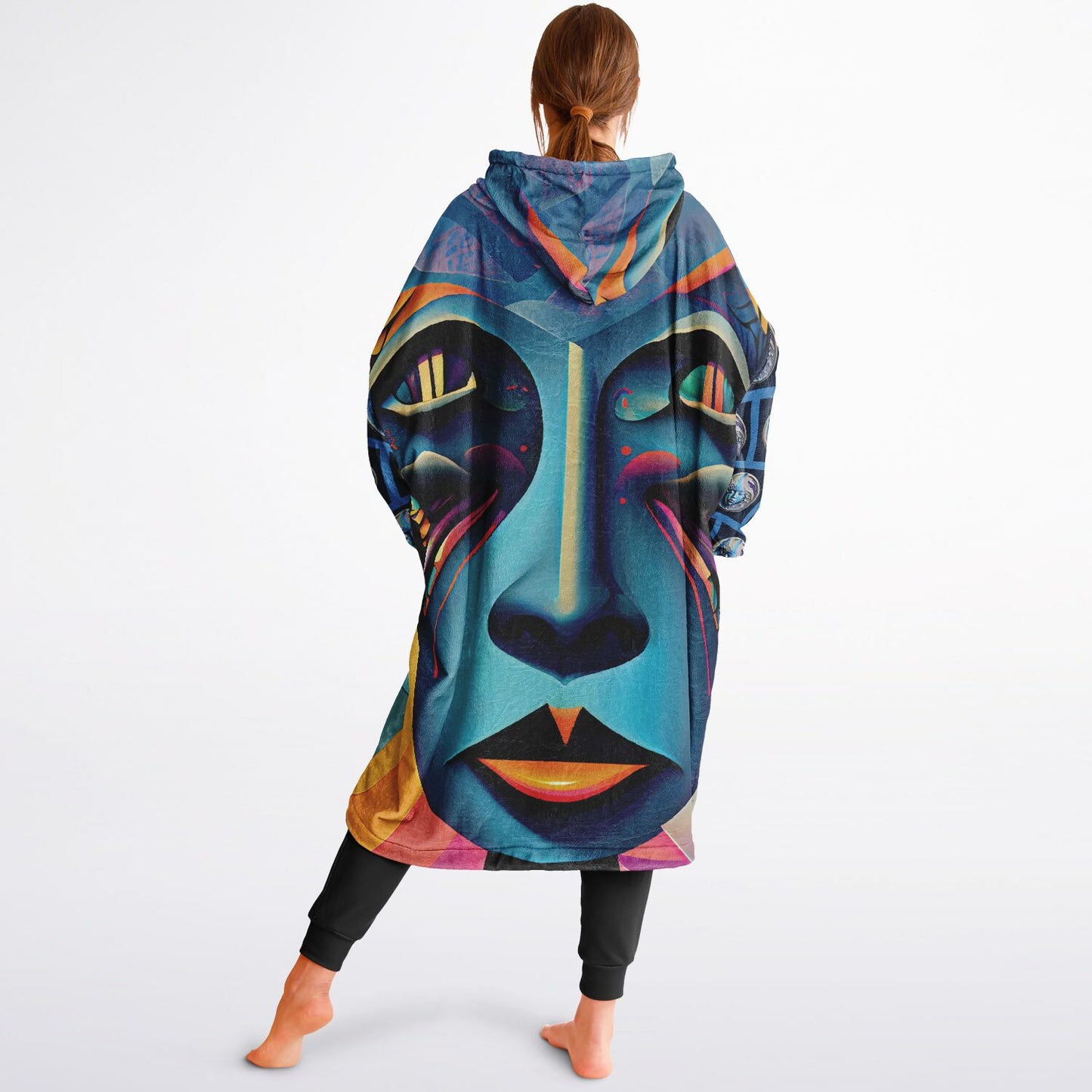 Snug Hoodie Economy - AOP Kukloso Cubist Faces No 10 - Free Shipping