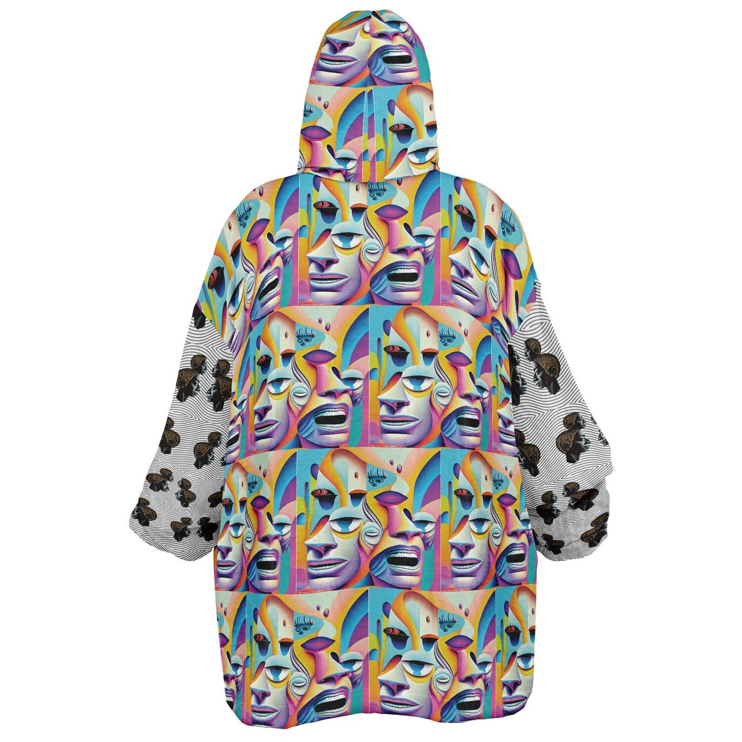 Snug Hoodie Economy - AOP Kukloso Cubist Faces No 7 A - Free Shipping