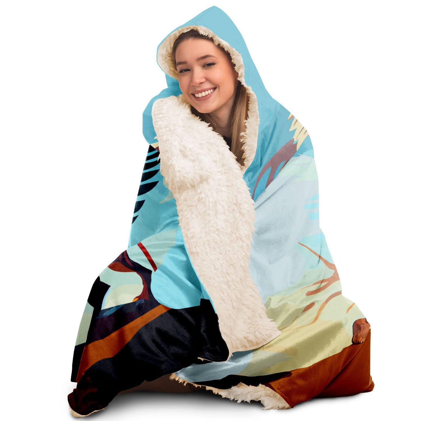 Hooded Blanket - AOP Kukloso Battle of the Wings No 1 Free Shipping