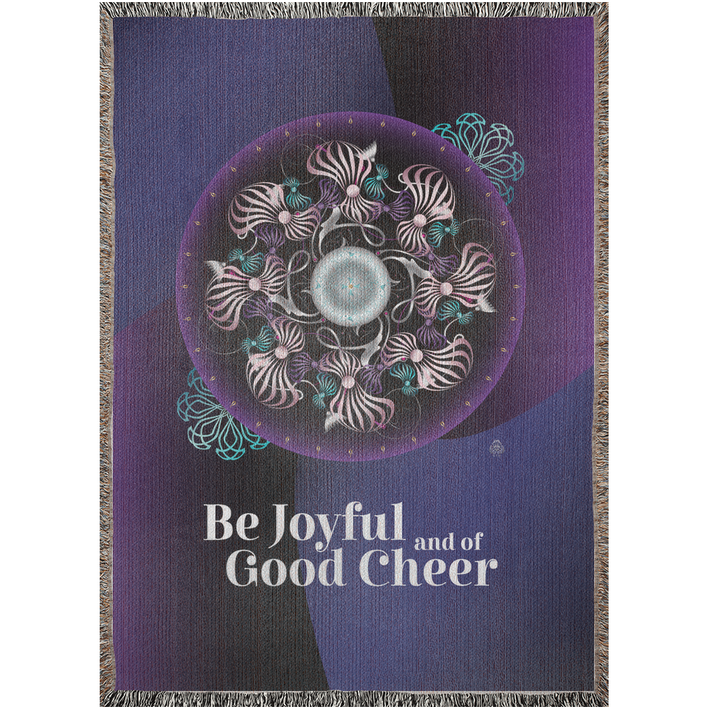 Woven Blankets Kukloso Kuklos No 4498 'Be Joyful & of Good Cheer' - Free Shipping