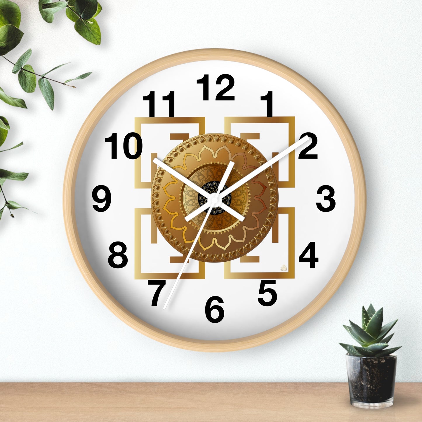 Wall Clock Kukloso OVC No 4192 Mandala - Free Shipping