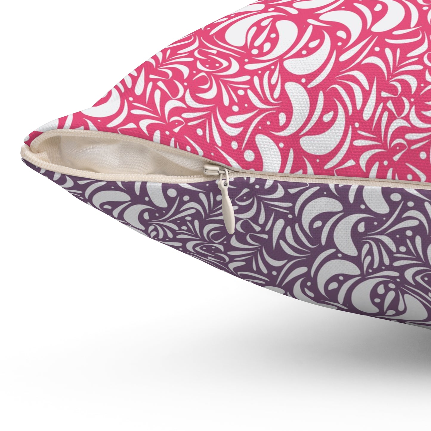 Spun Polyester Square Pillow Kukloso 'Panopoly de fleuron' No 3 - Free Shipping