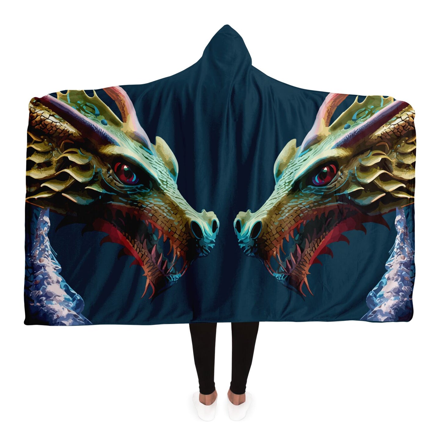 Hooded Blanket - AOP Kukloso Two Dragons No 1 - Free Shipping