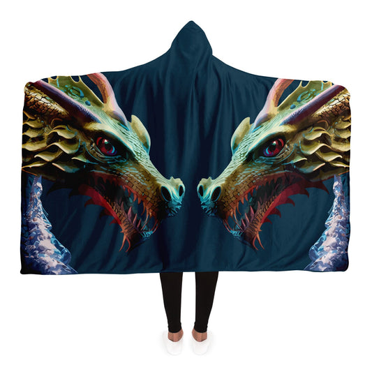 Hooded Blanket - AOP Kukloso Two Dragons No 1 - Free Shipping