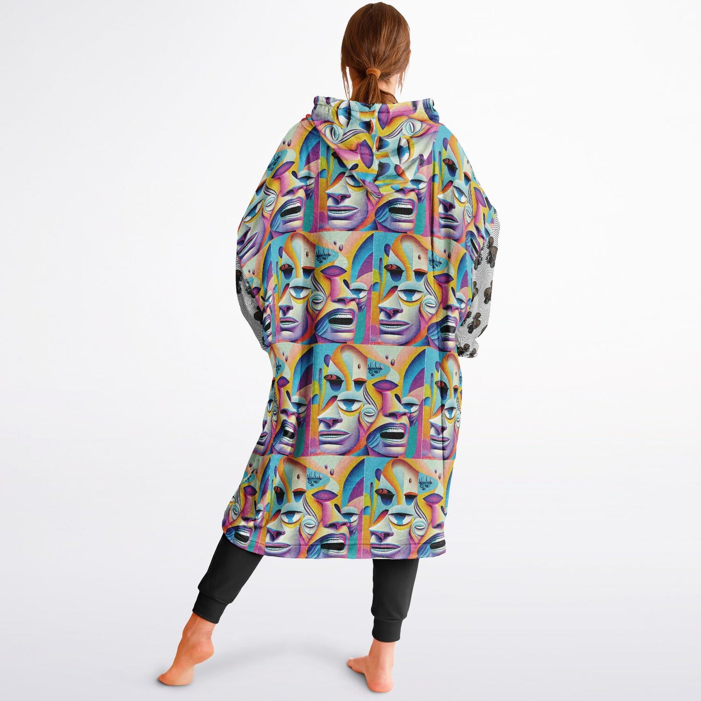 Snug Hoodie Economy - AOP Kukloso Cubist Faces No 7 A - Free Shipping