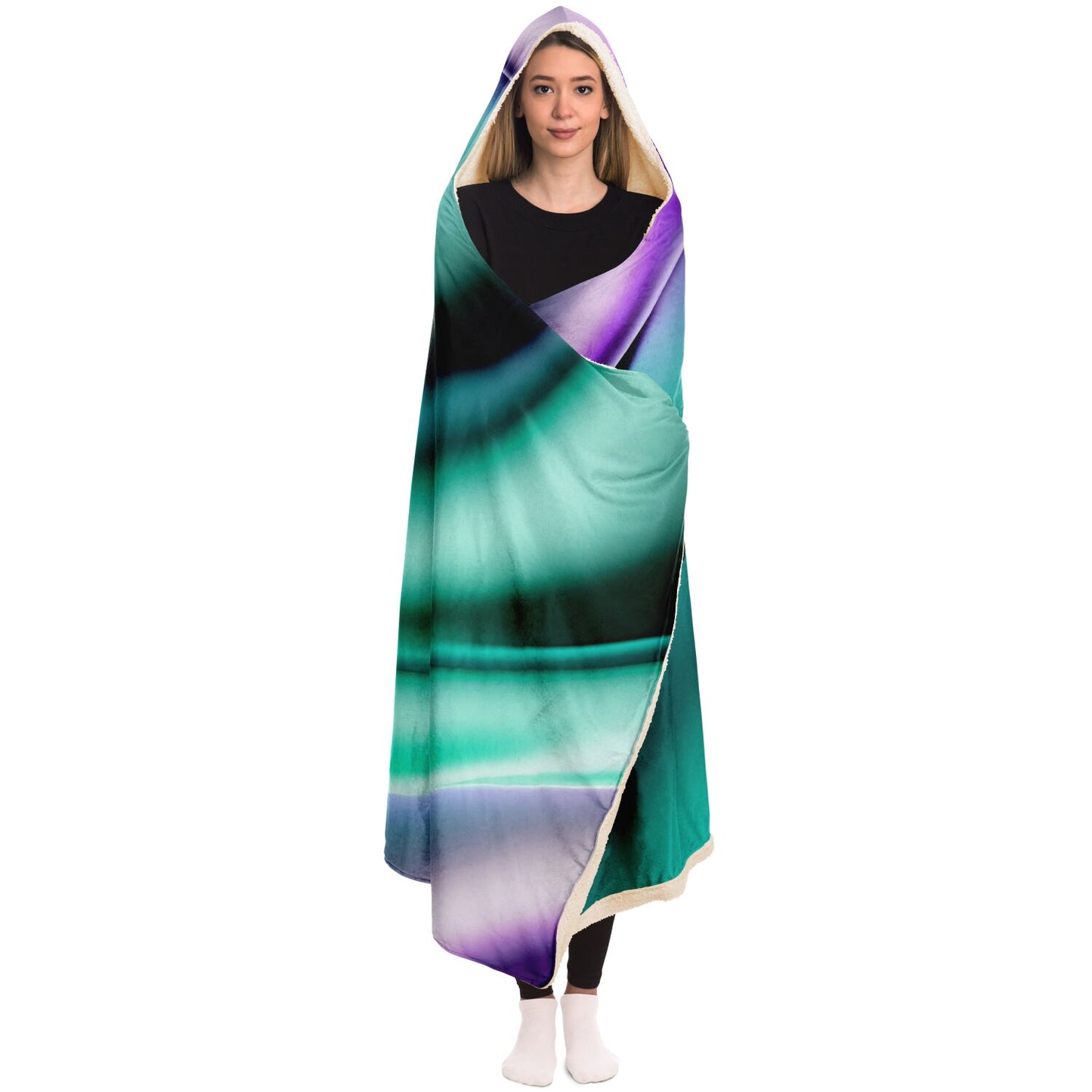 Hooded Blanket - AOP Kukloso Color Flows No 10 - Free Shipping