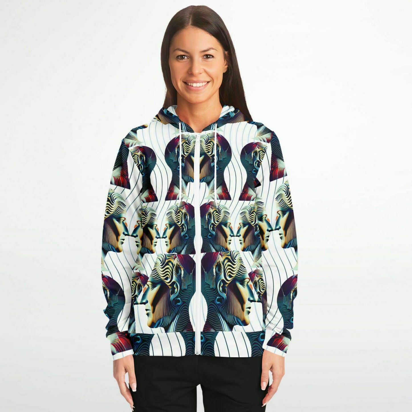 Fashion Zip-Up Hoodie - AOP Kukloso Ancients series No 6 - Free Shipping