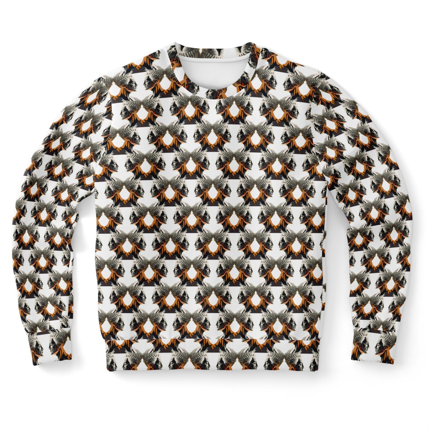 Athletic Sweatshirt - AOP Kukloso Cubist Faces No 4 - Free Shipping