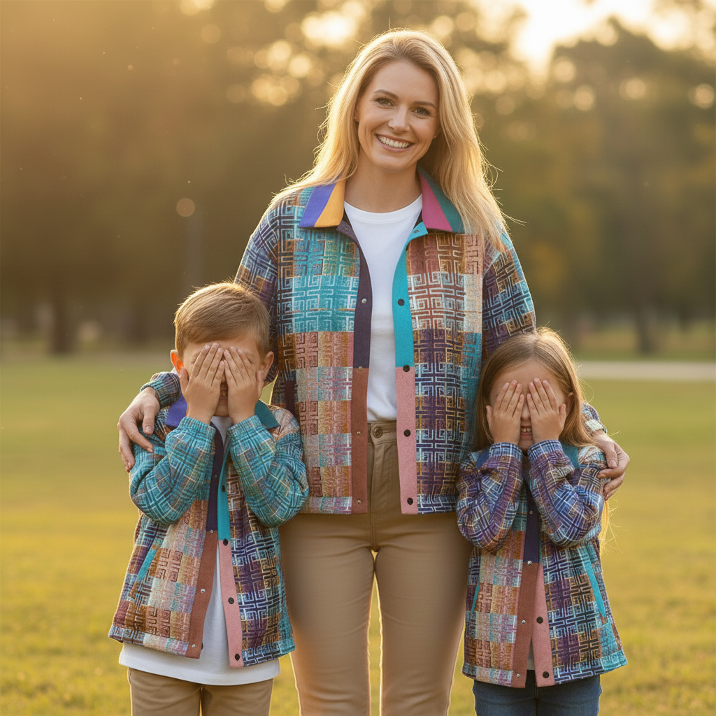 AOP Unisex Casual Lapel Jacket Kukloso Patchwork Collage No 88