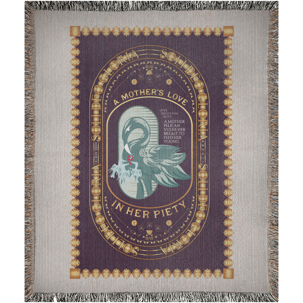 Woven Blankets Kukloso "In Her Piety", The Vulning Pelican No 2 - Free Shipping