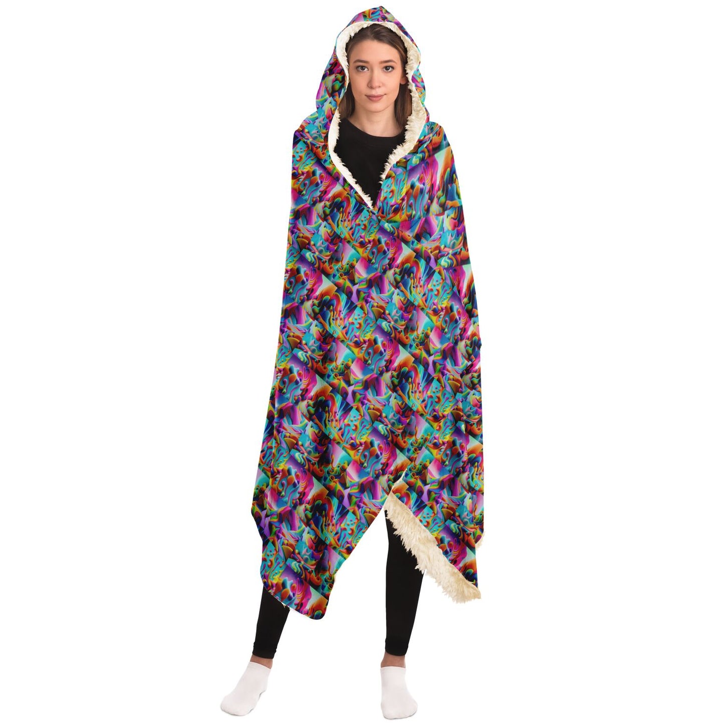 Hooded Blanket - AOP Kukloso Got Color Extra Small Pattern - Free Shipping