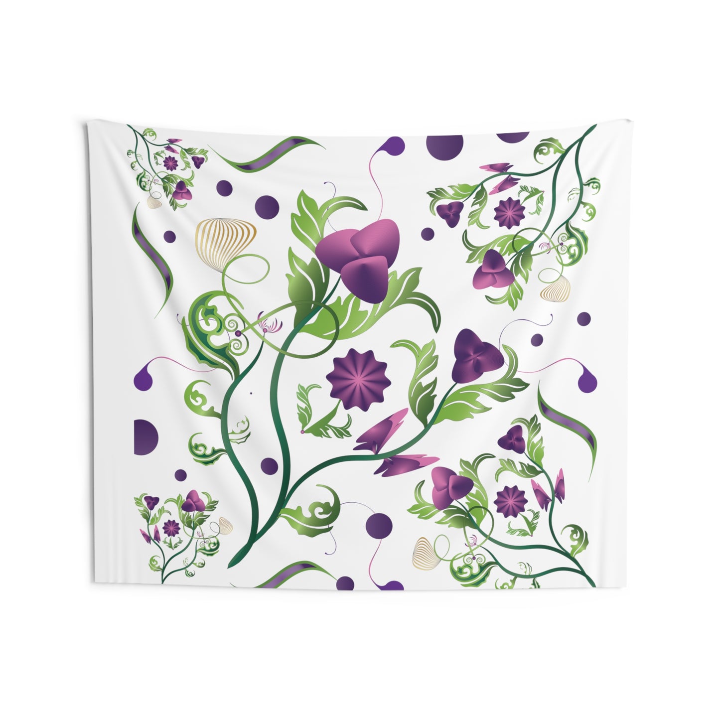 Indoor Wall Tapestries Kukloso Mandala Decorata No 7 Melange de fleur Abstract Flowers - Free Shipping