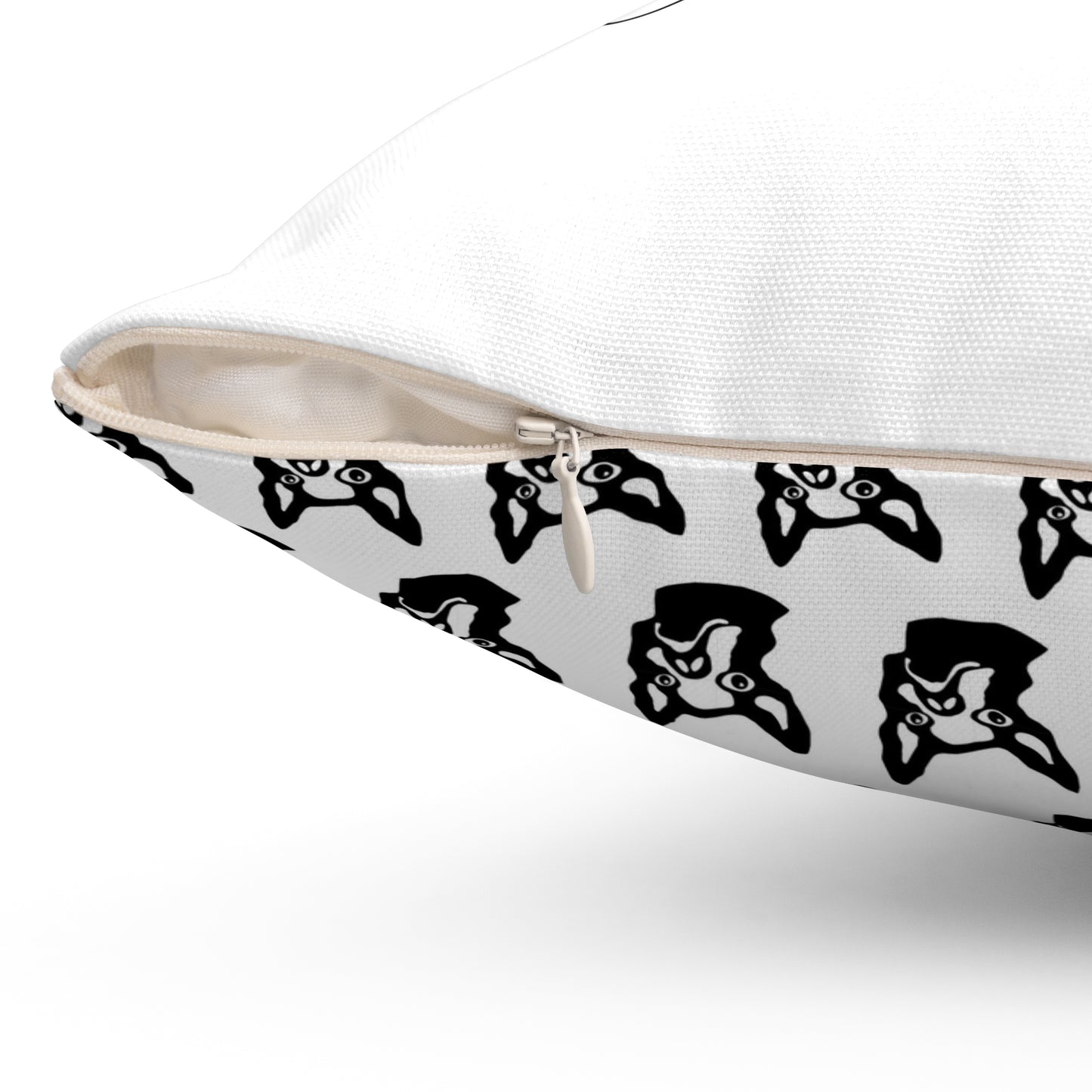 Spun Polyester Square Pillow Kukloso 'American Gentleman' Boston Terrier Dog - Free Shipping