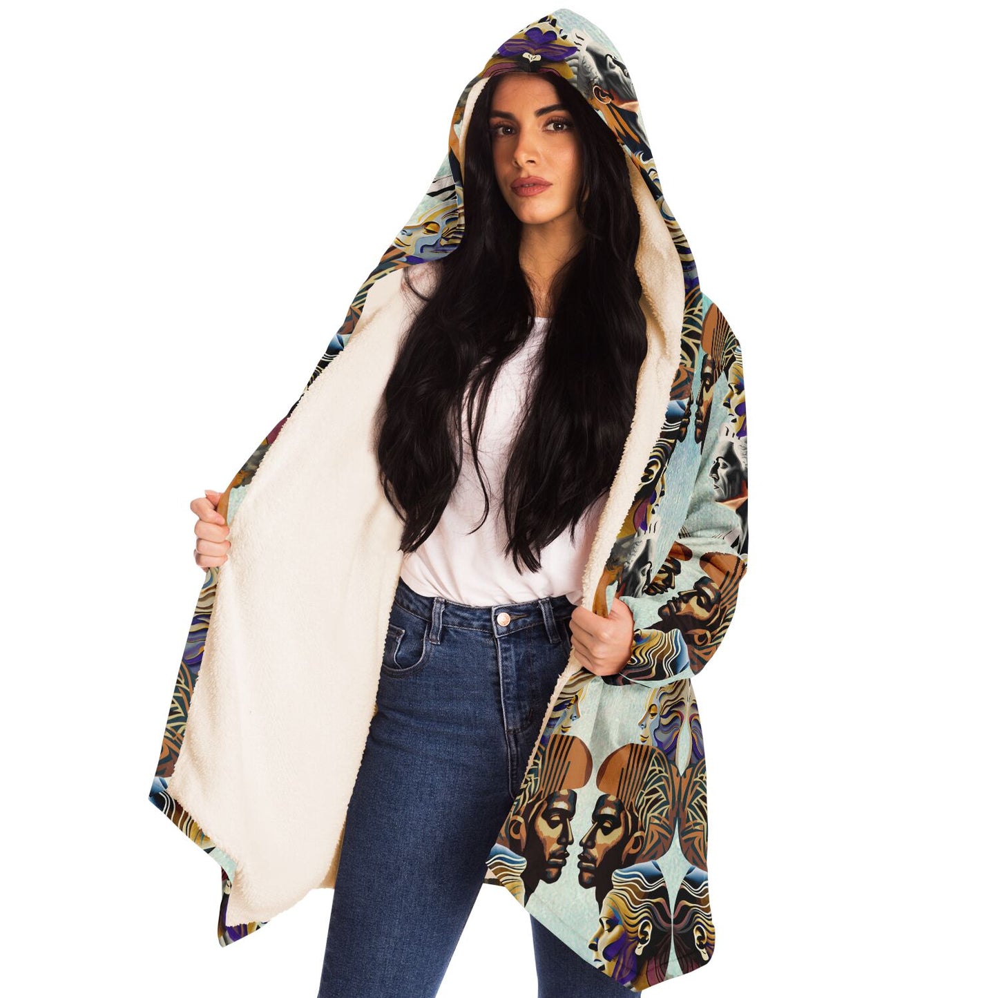 Microfleece Cloak - AOP Kukloso Ancients Series No 7 - Free Shipping