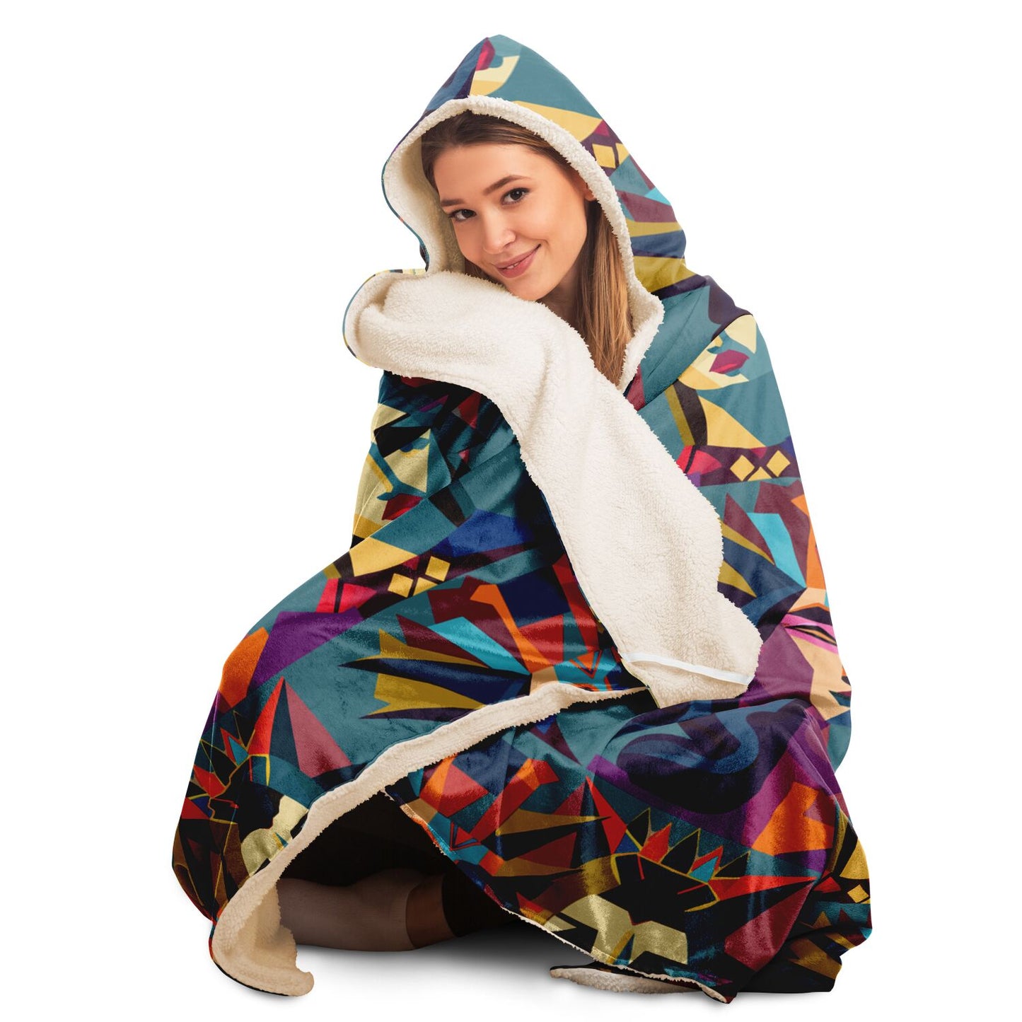 Hooded Blanket - AOP Kukloso The Couple Pattern No 5 - Free Shipping