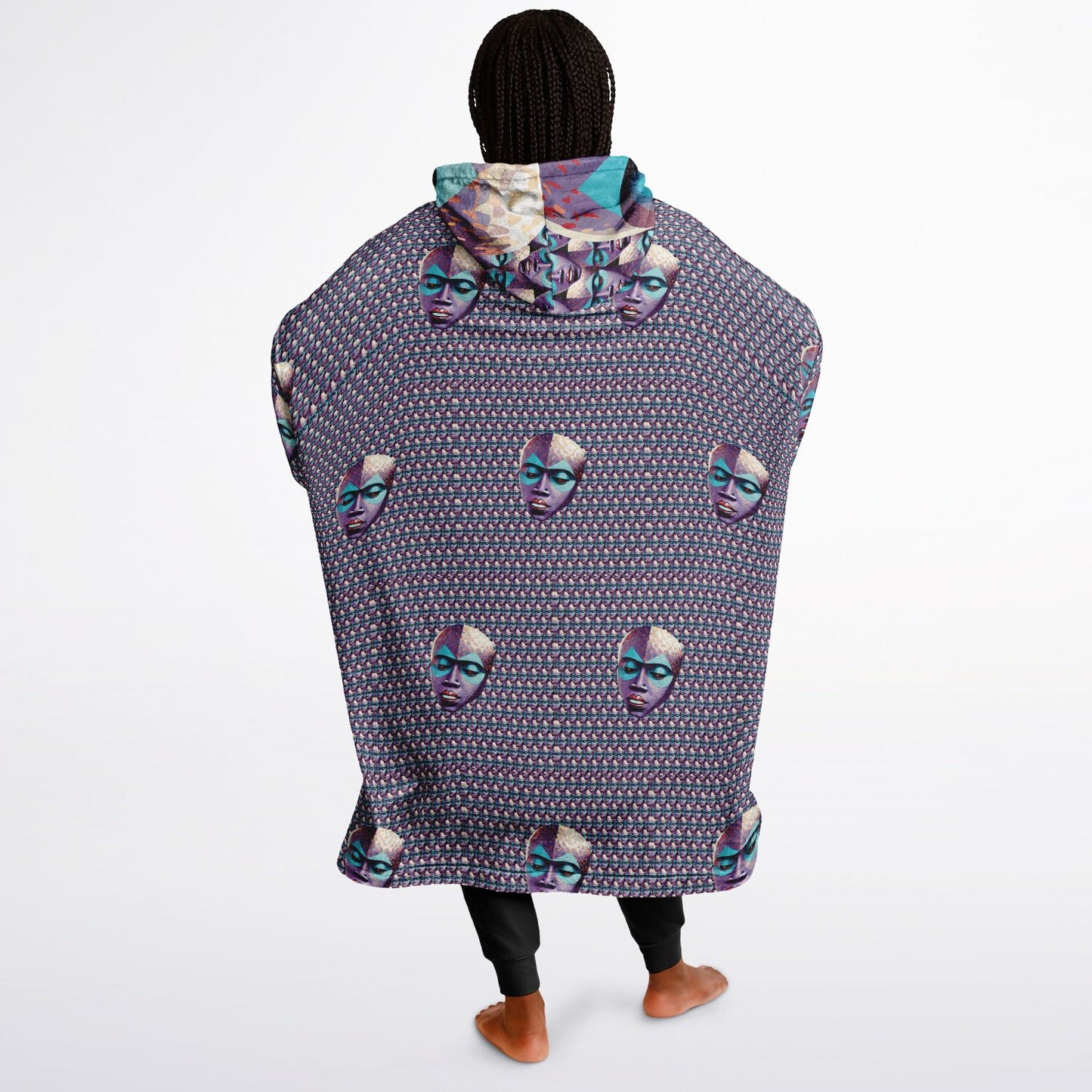 Snug Hoodie Economy - AOP Kukloso Space Faces No 22 - Free Shipping