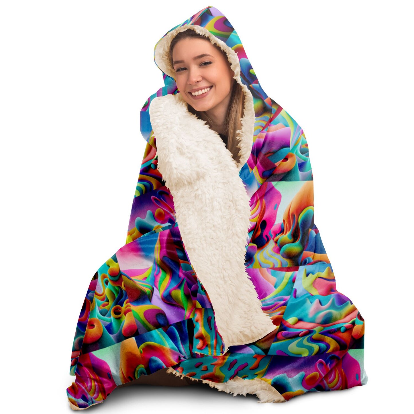 Hooded Blanket - AOP Kukloso Got Color Small Pattern - Free Shipping