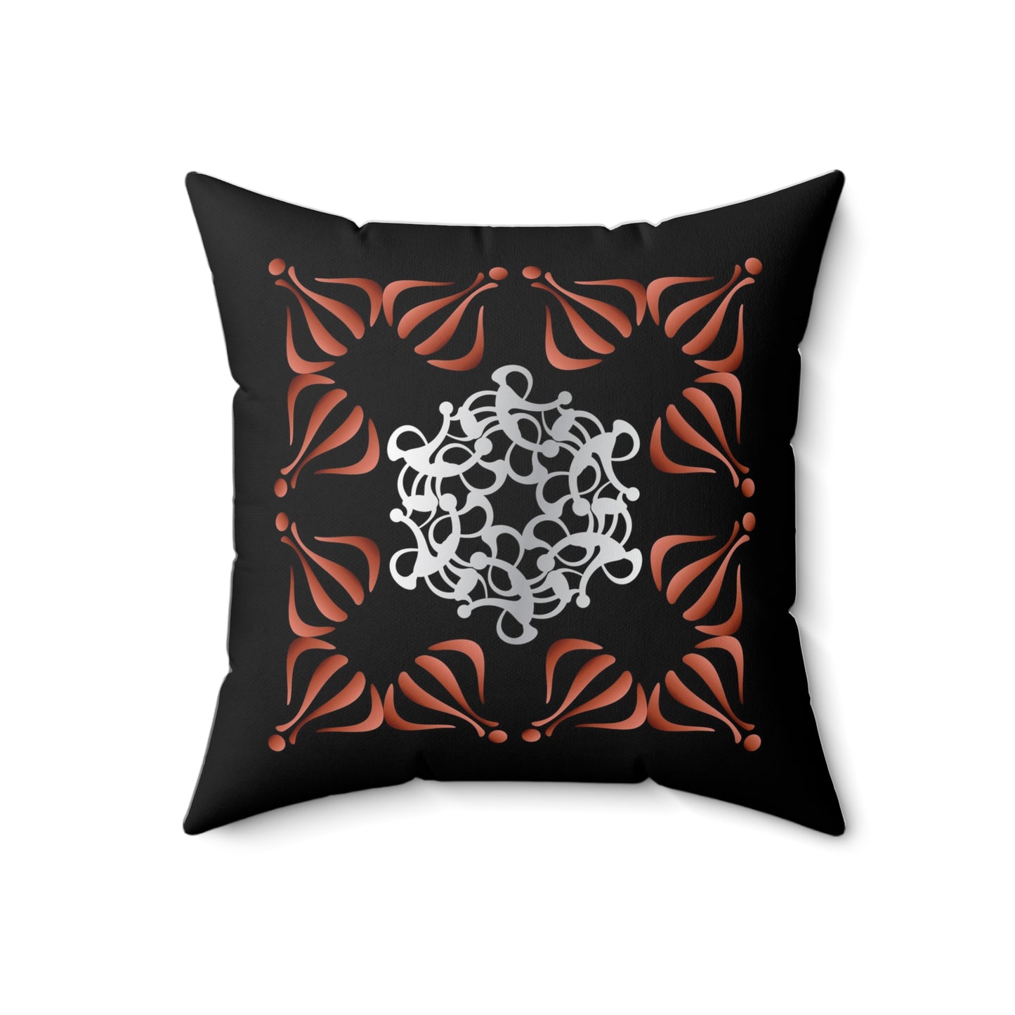 Spun Polyester Square Pillow Kukloso Ancient Geometrica No 28 - Free Shipping