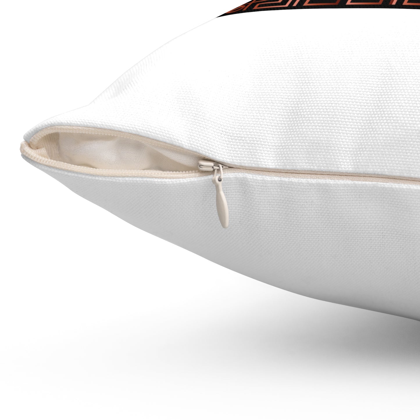 Spun Polyester Square Pillow Kukloso Greek Border 'Carpe Diem' No 8 - Free Shipping