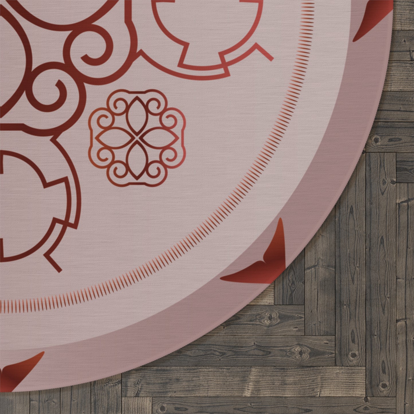 Round Rug Kukloso No 4385 Mandala Copper Free Shipping