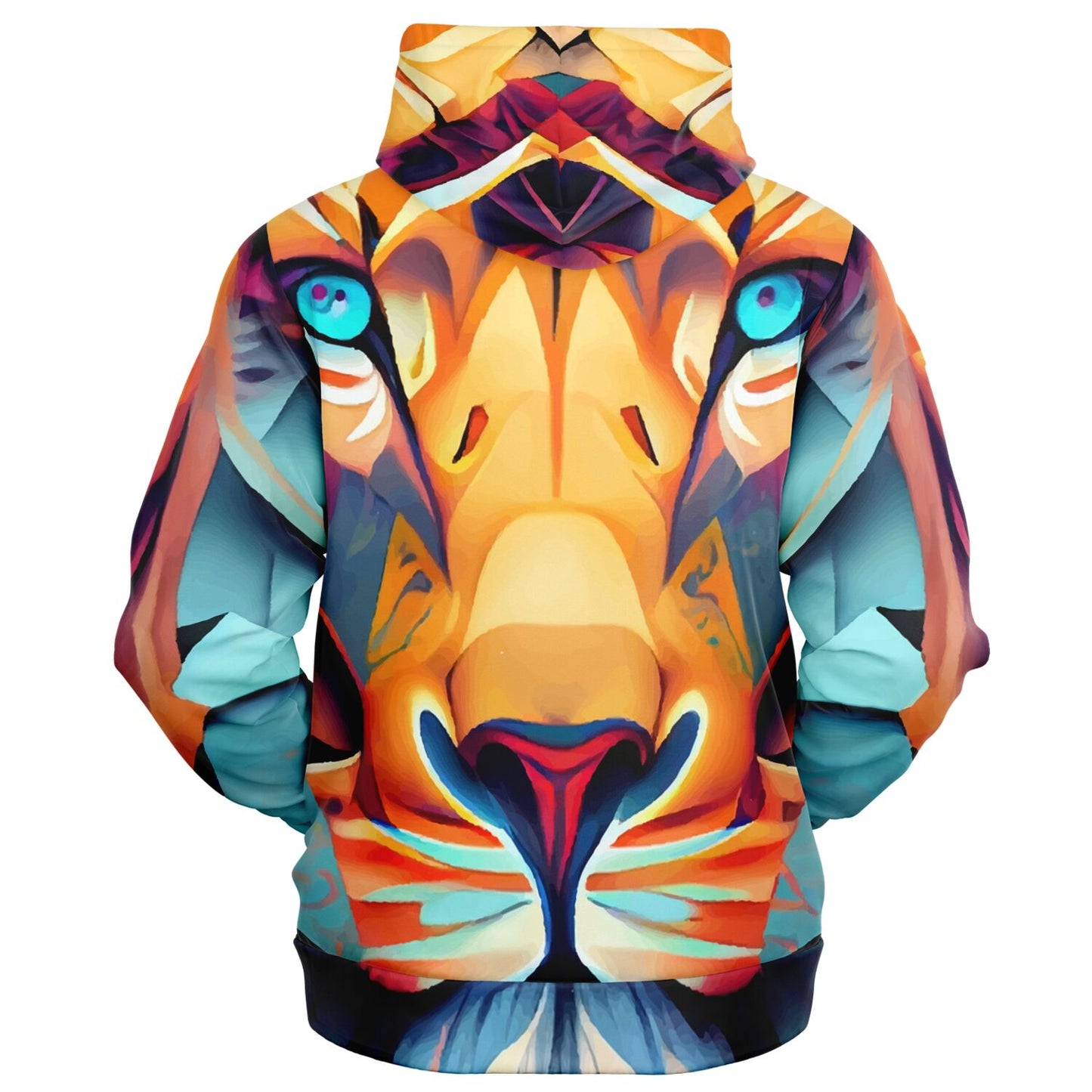 Fashion Zip-Up Hoodie - AOP Kukloso Mr. Lion Multicolored - Free Shipping