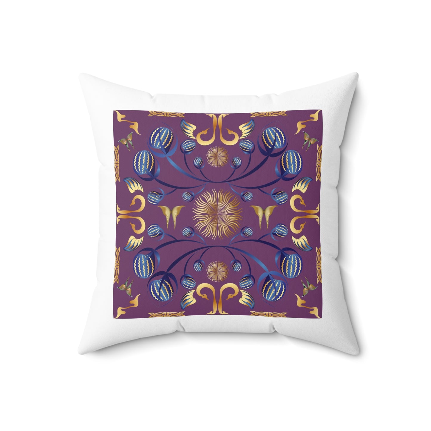 Spun Polyester Square Pillow Kukloso Ancient Geometrica No 20 - Free Shipping