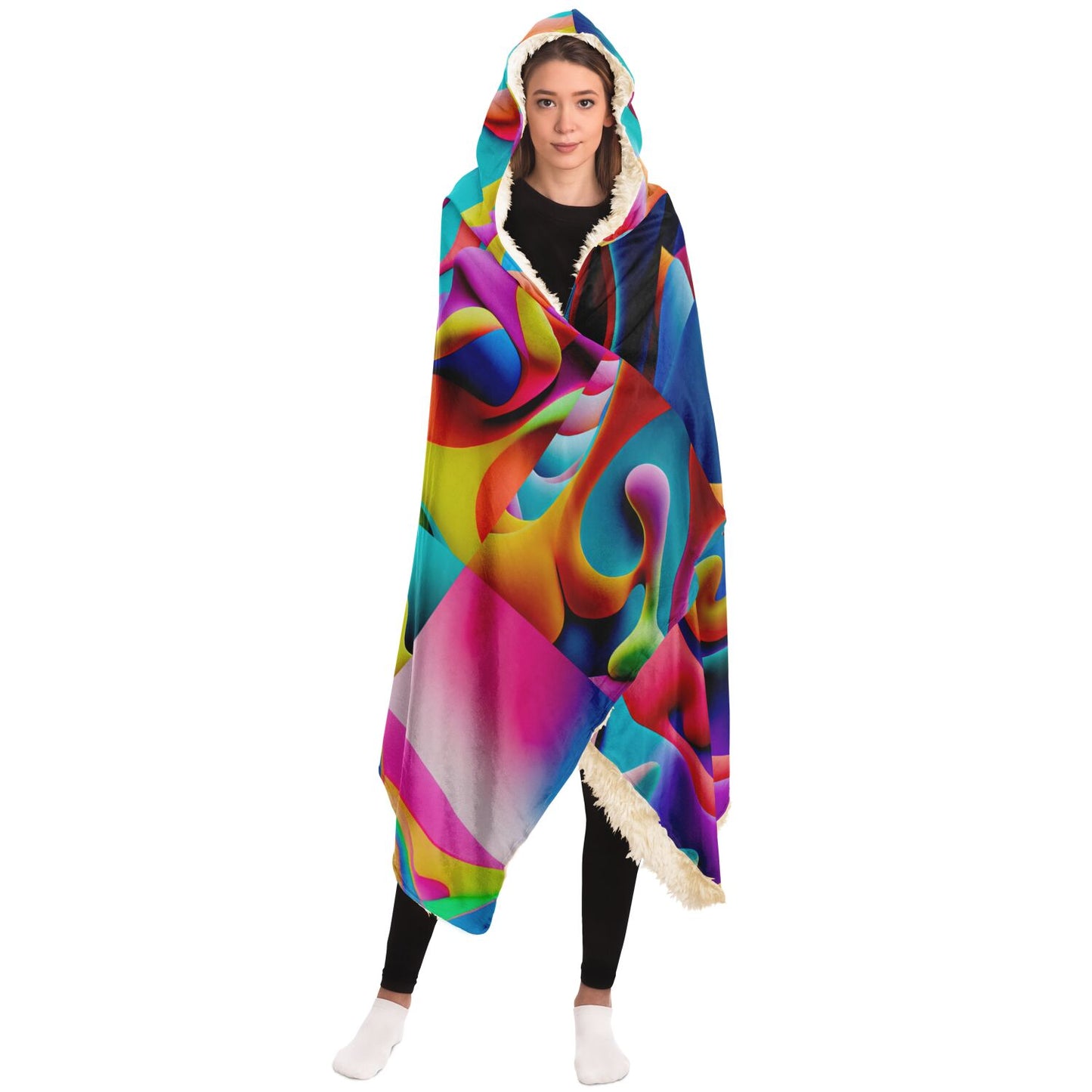 Hooded Blanket - AOP Kukloso Got Color Large Pattern - Free Shipping