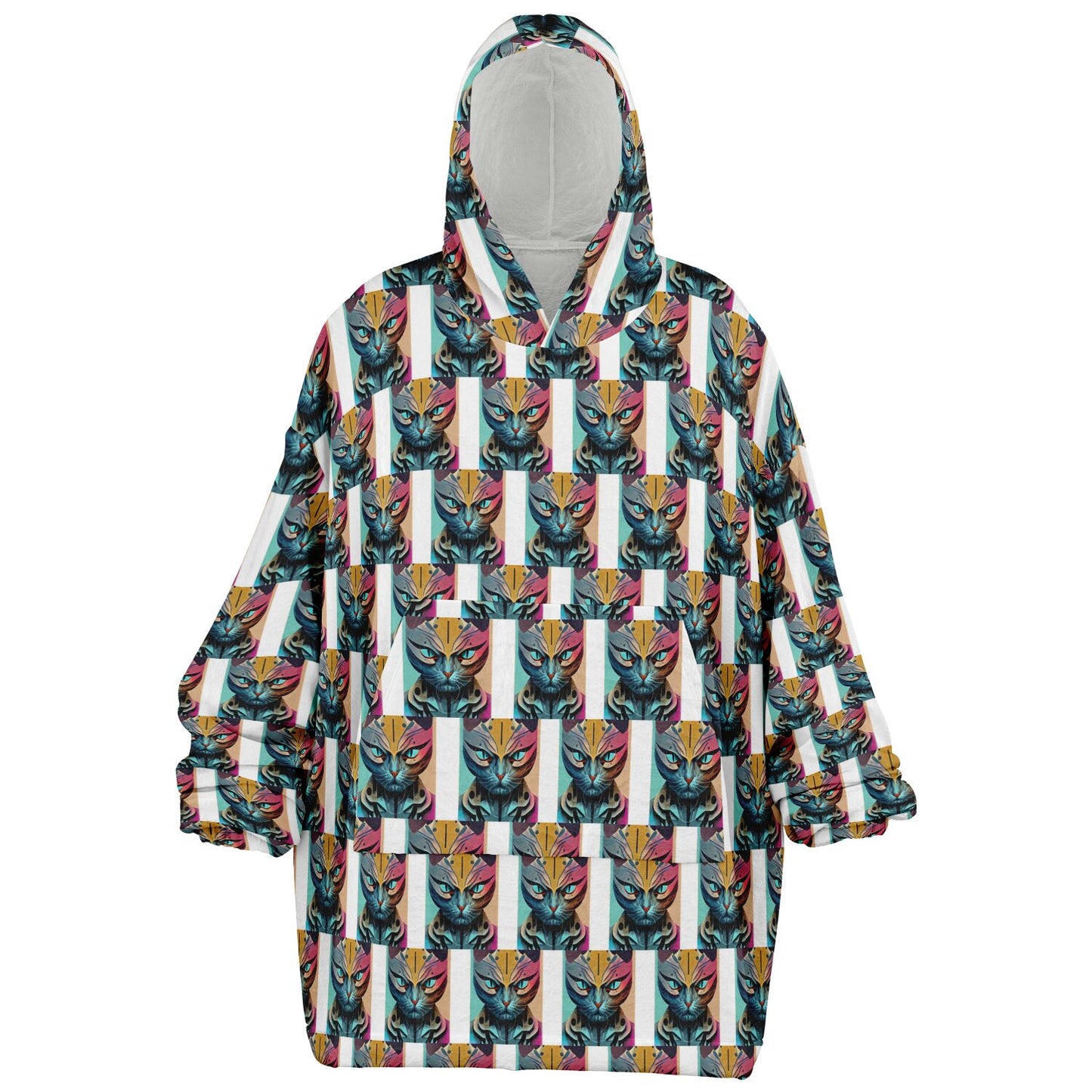 Snug Hoodie Economy - AOP Kukloso Mr. Cat - Free Shipping