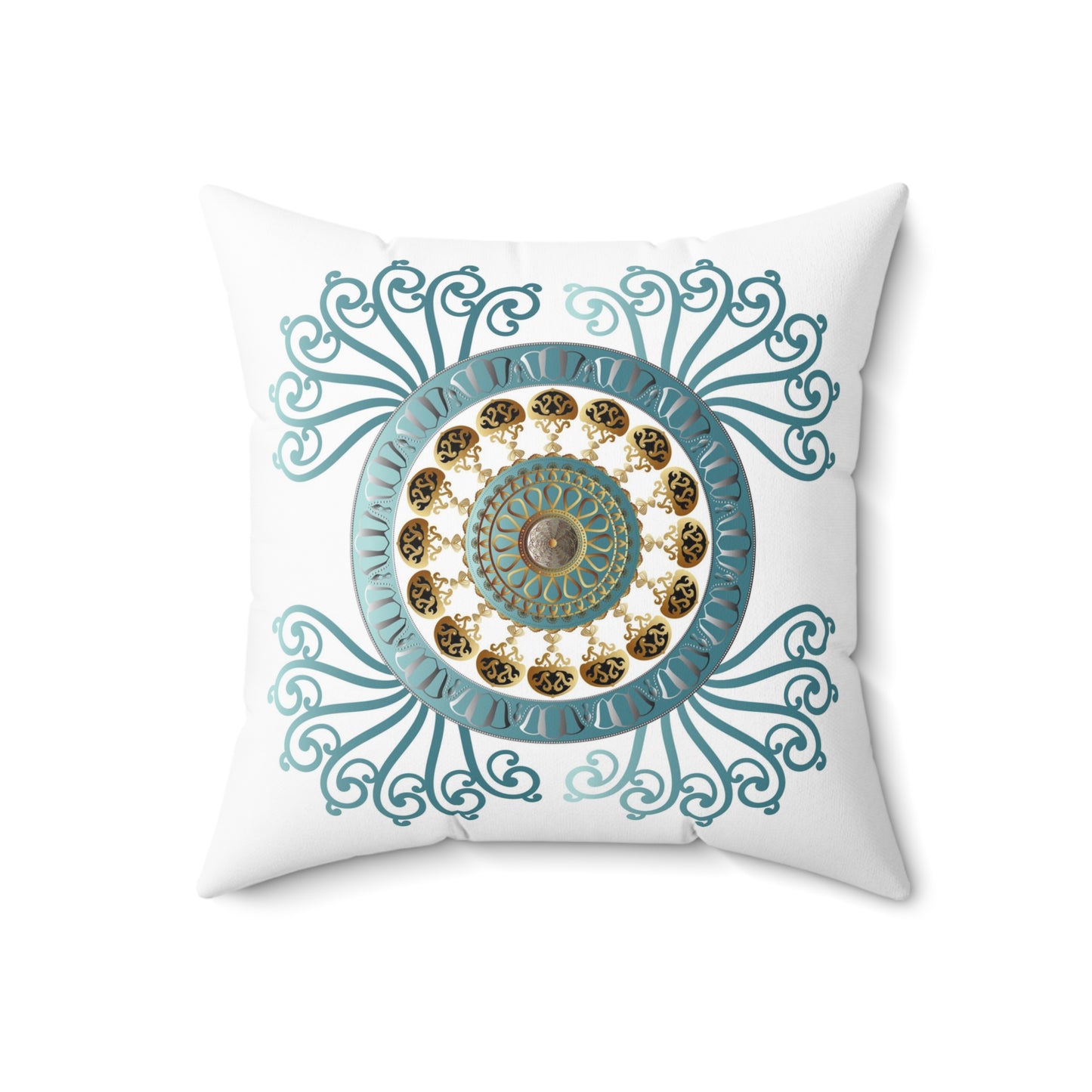 Spun Polyester Square Pillow Kukloso Ancient Geometrica No 5 - Free Shipping