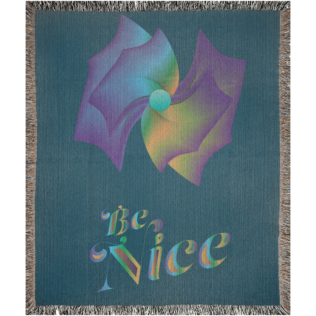Woven Blankets Kukloso Kuklos No 4423 'Be Nice' - Free Shipping
