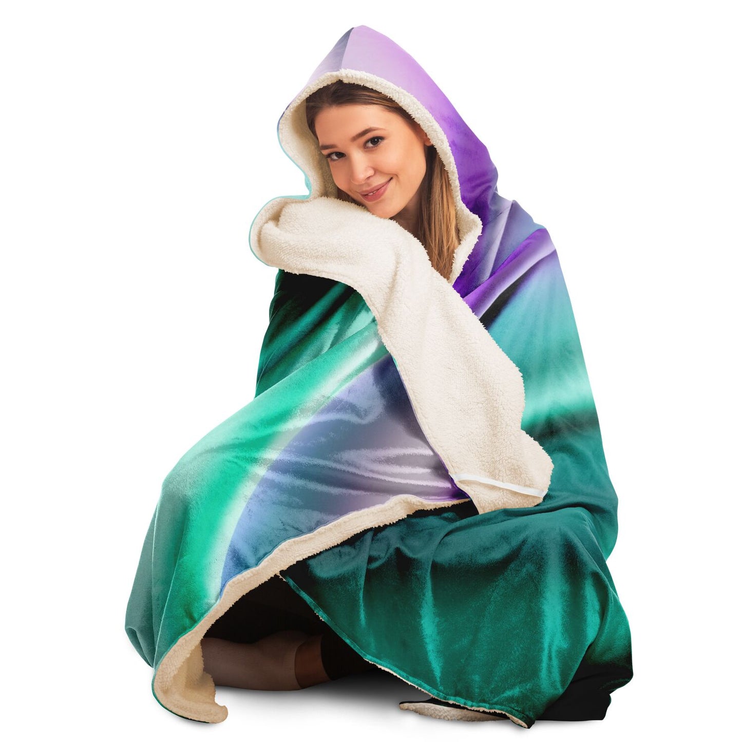 Hooded Blanket - AOP Kukloso Color Flows No 10 - Free Shipping